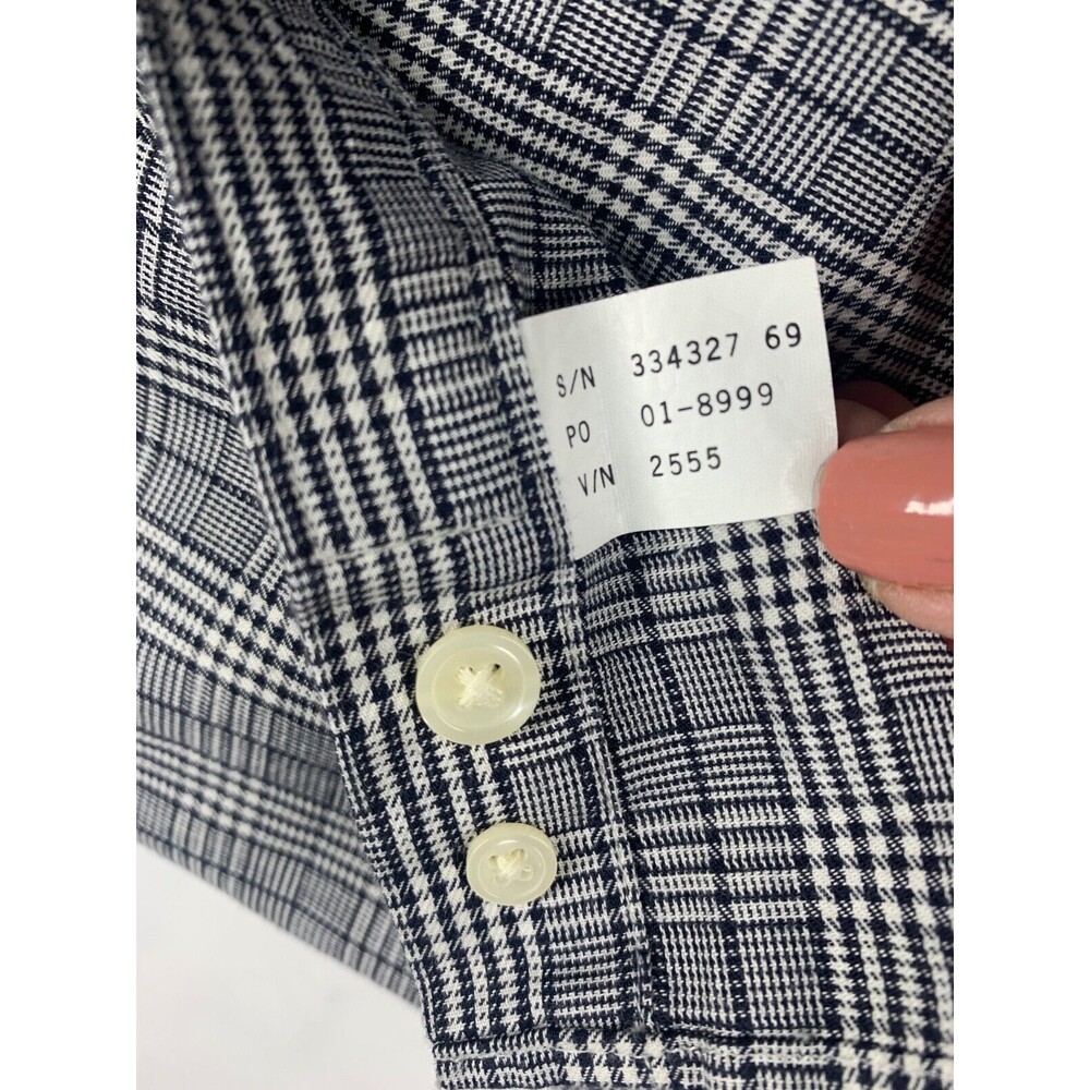 Cutter & Buck Cotton Shirt Mens XL Gray Glen Plaid Button-Up Long Sleeve - Picture 9 of 9
